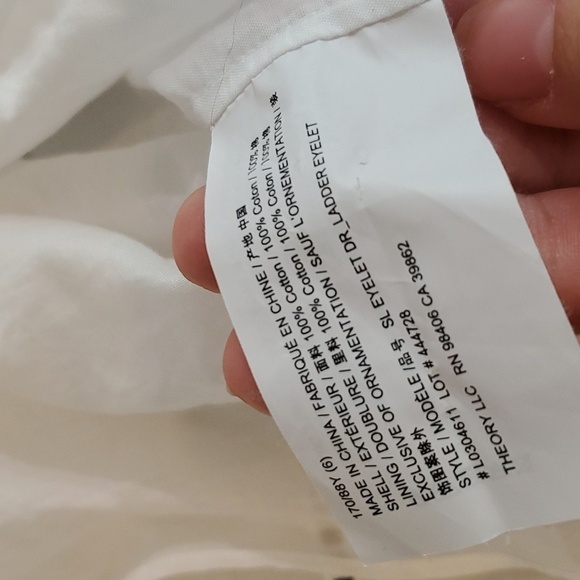 Theory Women Ladder Eyelet Sleeveless Midi Dress sz 6 - Picture 12 of 13